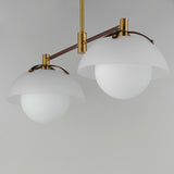 Domain 2 Light Suspension By Studio M, Finish: Natural Aged Brass