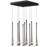 Stillo 9 Light Pendant, Finish: Black
