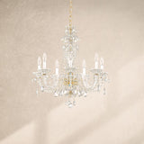 Sterling Chandelier By Schonbek, Size: Medium, Finish: Aurelia