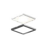 4006SQ Ultra Slim Square Puck - Satin Nickel w/ inner panels