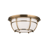 Conrad Flushmount by Hudson Valley, Finish: Brass Aged, Nickel Polished, Nickel Satin, Old Bronze-Mitzi, Size: Small, Large, | Casa Di Luce Lighting