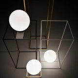 Multiplo Floor Lamp by Vesoi, Finish: Black, Black/Brass, White/Brass, , | Casa Di Luce Lighting