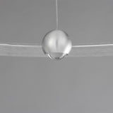 Nodes LED Chandelier By ET2, Finish: Brushed Aluminum, Diameter: 32 inch