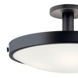 Lytham Semi Flush Light - Black Detailed