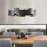Moderne LED Chandelier by Kichler, Finish: Nickel Satin, Olde Bronze-Kichler, , | Casa Di Luce Lighting