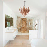Bronze Paradise Chandelier in Bathroom