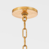 Claire Pendant Light By Mitzi - Vintage Gold Leaf Canopy View