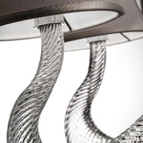 Chrome-Ivory Boa Chandelier by Italamp