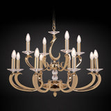Esbelta 1730/8+4 Chandelier by Pedret, Finish: Chrome, Antique, Gold, , | Casa Di Luce Lighting