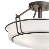 Alkire Semi Flush Light - Olde Bronze Details