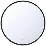 Black Cerissa Round Mirror by Eurofase
