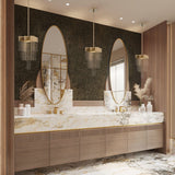 Gold Bloomfield Pendant Light in Bathroom