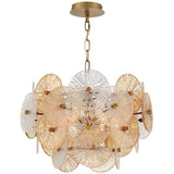 6 Light-Plated Brass Sue Anne Chandelier by Eurofase