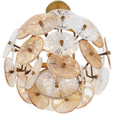 6 Light-Plated Brass Sue Anne Chandelier by Eurofase