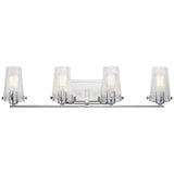 Alton Bath Bar by Kichler, Finish: Chrome, Natural Brass, Number of Lights: 3, 4, | Casa Di Luce Lighting