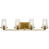 Alton Bath Bar by Kichler, Finish: Chrome, Natural Brass, Number of Lights: 3, 4, | Casa Di Luce Lighting