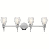 Greenbrier Bath Bar by Kichler, Finish: Chrome, Number of Lights: 4, | Casa Di Luce Lighting