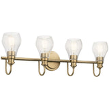 Greenbrier Bath Bar by Kichler, Finish: Black, Bronze, Nickel Brushed, Chrome, Number of Lights: 2, 3, 4, | Casa Di Luce Lighting