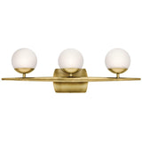 Jasper Bath Bar by Kichler, Finish: Chrome, Natural Brass, Number of Lights: 2, 3, 4, | Casa Di Luce Lighting