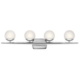 Jasper Bath Bar by Kichler, Finish: Chrome, Natural Brass, Number of Lights: 2, 3, 4, | Casa Di Luce Lighting