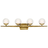 Jasper Bath Bar by Kichler, Finish: Chrome, Natural Brass, Number of Lights: 2, 3, 4, | Casa Di Luce Lighting
