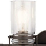 Brinley Bath Bar by Kichler, Finish: Nickel Brushed, Olde Bronze-Kichler, Number of Lights: 2, 3, 4, | Casa Di Luce Lighting