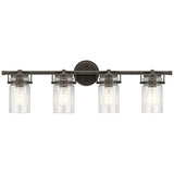 Brinley Bath Bar by Kichler, Finish: Olde Bronze-Kichler, Number of Lights: 4, | Casa Di Luce Lighting