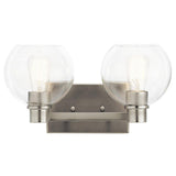 Harmony Bath Bar by Kichler, Finish: Nickel Brushed, Number of Lights: 2, | Casa Di Luce Lighting