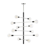 Astrid Chandelier by Mitzi, Finish: Aged Brass/Black-Mitzi, Polished Nickel/Black-Mitzi, Number of Lights: 4, 8, 12, | Casa Di Luce Lighting