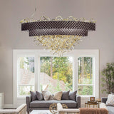 Groovy Suspension by IDL, Finish: Velvet White/Pure Steel-IDL, Velvet White/Light Gold-IDL, Velvet Black/Pure Steel-IDL, Velvet Black/Light Gold-IDL, Pure Steel-IDL, Light Gold-IDL, Black Leaf/Pure Steel-IDL, Black Leaf/Light Gold-IDL, , | Casa Di Luce Lighting