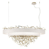 Groovy Suspension by IDL, Finish: Velvet White/Pure Steel-IDL, Velvet White/Light Gold-IDL, Velvet Black/Pure Steel-IDL, Velvet Black/Light Gold-IDL, Pure Steel-IDL, Light Gold-IDL, Black Leaf/Pure Steel-IDL, Black Leaf/Light Gold-IDL, , | Casa Di Luce Lighting