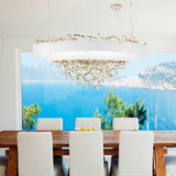 Groovy Suspension by IDL, Finish: Velvet White/Pure Steel-IDL, Velvet White/Light Gold-IDL, Velvet Black/Pure Steel-IDL, Velvet Black/Light Gold-IDL, Pure Steel-IDL, Light Gold-IDL, Black Leaf/Pure Steel-IDL, Black Leaf/Light Gold-IDL, , | Casa Di Luce Lighting