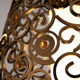 Crystal Marine Suspension by IDL, Finish: Chrome with Black Crystals-IDL, Light Gold with Burgundy Crystals-IDL, Bronze with Topaz Crystals-IDL, , | Casa Di Luce Lighting