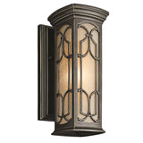 Franceasi 14.5" Outdoor Wall Light by Kichler, Light Option: E26, LED, , | Casa Di Luce Lighting