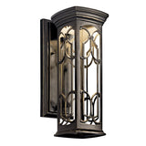 Franceasi 14.5" Outdoor Wall Light by Kichler, Light Option: E26, LED, , | Casa Di Luce Lighting