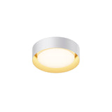 Echo LED Flush Mount By ET2, Size: Small, Finish: White / Gold