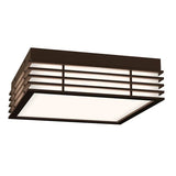 Marue Square Flush Mount By Sonneman Lighting, Finish: Textured Bronze, Size: Medium