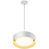 Echo LED Pendant By ET2, Size: Small, Finish: White / Gold