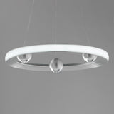 Nodes LED Chandelier By ET2, Finish: Brushed Aluminum, Diameter: 18 inch