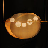 Chips Linear Suspension By Studio M, Finish: Natural Aged Brass