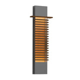 Kengo Indoor-Outdoor Wall Light By Sonneman Lighting, Size: Large, Finish: Textured Gray