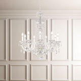 Sterling Chandelier By Schonbek, Size: Large, Finish: Polished Silver