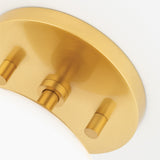 Stella Semi Flush Ceiling Light By Mitzi - Aged Brass Canopy View