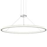Luna Round LED Pendant By Sonneman Lighting, Size: Medium, Finish: Bright Satin Aluminum