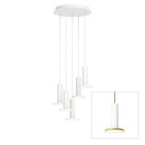 Cielo Multilight Chandelier by Pablo, Finish: White/Moss/ Copper Cord, Number of Lights: 5 lights, | Casa Di Luce Lighting