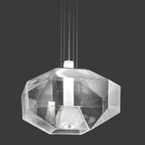 White Crystal Stone SP D1 Pendant by Vistosi