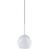 Cage Small Suspension by Diesel Living with Lodes, Color: White, Finish: White, Canopy Color: Matt Black | Casa Di Luce Lighting