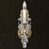 La Scala Wall Sconce by Schonbek, Finish: Gold Heirloom-Schonbek, Gold Etruscan-Schonbek, Gold French -Schonbek, Gold Parchment-Schonbek, Silver Antique-Schonbek, Parchment Bronze-Schonbek, Bronze Heirloom-Schonbek, Silver Roman-Schonbek, Bronze Florentine-Schonbek, Gild Midnight-Schonbek, Number of Lights: 1, 2, 3, Crystal Color: Heritage-Schonbek, Clear Swarovski-Schonbek | Casa Di Luce Lighting