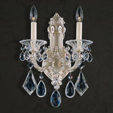 La Scala Wall Sconce by Schonbek, Finish: Gold Heirloom-Schonbek, Gold Etruscan-Schonbek, Gold French -Schonbek, Gold Parchment-Schonbek, Silver Antique-Schonbek, Parchment Bronze-Schonbek, Bronze Heirloom-Schonbek, Silver Roman-Schonbek, Bronze Florentine-Schonbek, Gild Midnight-Schonbek, Number of Lights: 1, 2, 3, Crystal Color: Heritage-Schonbek, Clear Swarovski-Schonbek | Casa Di Luce Lighting