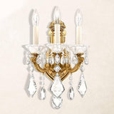 La Scala Wall Sconce by Schonbek, Finish: Silver Antique-Schonbek, Number of Lights: 3, Crystal Color: Clear Swarovski-Schonbek | Casa Di Luce Lighting